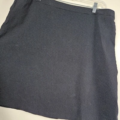 УДОБНЫЙ офис тянуть на юбка эластичной женщин 1 X черный микро точек спандекс - Изображение 1 из 4