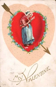 Frances Brundage Valentine Postcard Old Lady PM 1915 - Picture 1 of 2