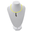 Füllfederhalter Feder FT17 0,8 X 1,9 cm englisches Zinn auf 18 Zoll gelbe Kordel Halskette