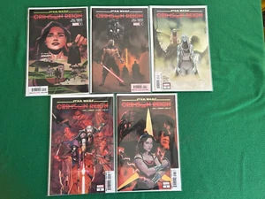 Star Wars Crimson Rein (serie 2022) #1-5 completo, primeras impresiones, Marvel Comics - Imagen 1 de 2