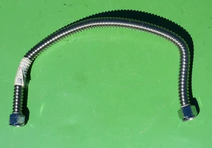 AQUAFLOW 24 INCH WATER HEATER CORRUGATED FLEX HOSE 3/4" x 3/4" WSS-124-PP FNPT - Picture 1 of 9