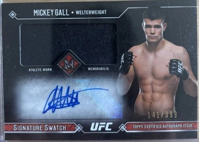 2017 Topps UFC Museum Collection - Signature Swatch Mickey Gall #SSAR-MG /399  - Image 1 of 2