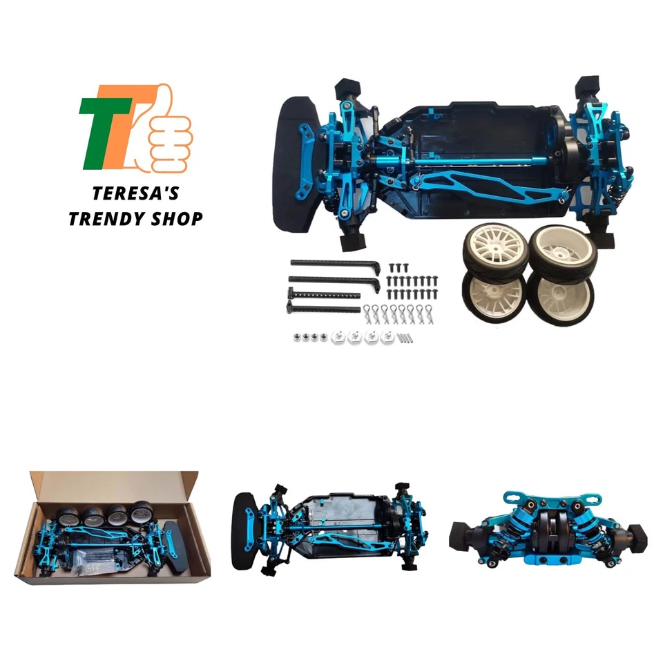 1/10 Alloy Upgrade RC Chassis Tamiya TT02 Frame Kit Shaft Drive Touring Car - Image 1 of 4