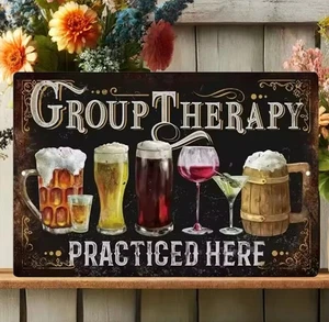Vintage Metal Sign for Man Cave Bar Decor - 8x12 Inches - Picture 1 of 4