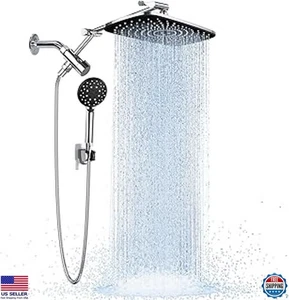 Wide Rain Shower Head Combo, 6 Modes Handheld High Pressure, Anti-Clog Nozzles - Picture 1 of 1