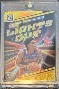 2023-24 Donruss Optic AUSAR THOMPSON Lights Out Gold Prizm 03/10 Rookie Pistons - Picture 1 of 2
