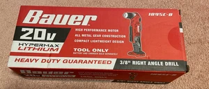 BAUER 1895C-B PERCEUSE À ANGLE DROIT 20V, 3/8'' - OUTIL UNIQUEMENT - Neuve dans sa boîte - Photo 1/10