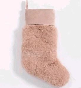 POTTERY BARN Nerz Kunstfell Strumpf - Rosenholz - Neu mit Etikett - Bild 1 von 2