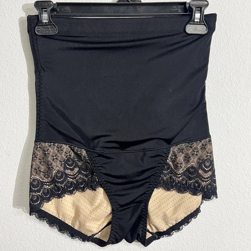 Prendas moldeadoras cintura alta Panty Control abdomen adelgazante modelador corporal con ribete de encaje M Foto 1 de 4