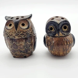 2 Vintage Owl Incense Burner Figural Detailed Stoneware - Picture 1 of 11
