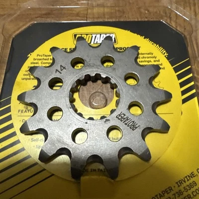 PRO TAPER Front Sprocket 03-8361 14T Kx450f 06-18 Klx450R 08-09 Kawasaki - Image 1 of 4