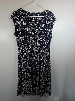 Vestido para mujer, chaps, grande, azul marino, puntos blancos Foto 1 de 4