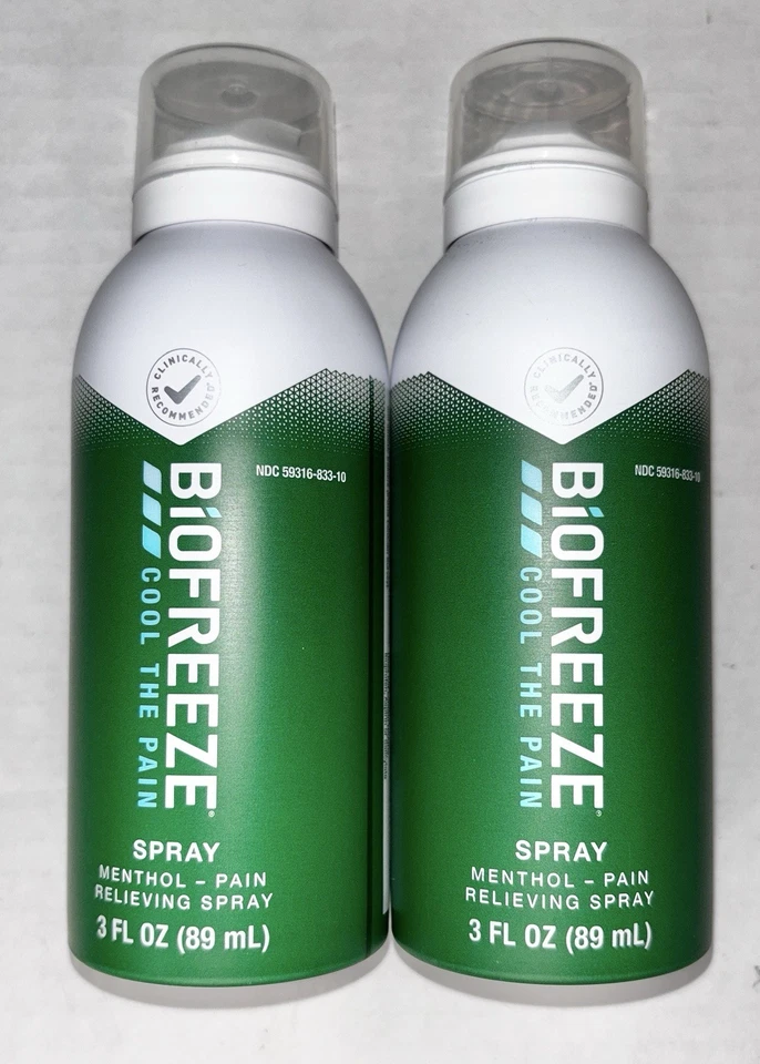 Biofreeze Pain Relief Spray, Menthol 3 fl oz Exp 12/27+ Lot Of 2 - Image 1 of 1