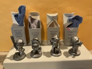 VTG Lot 4 1983-84 Avon Benjamin Bearington Fine Pewter 2” Bear Figurines w/Boxes - Picture 1 of 1