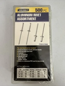 Silber Aluminium Blindnieten Sortiment 500-teilig Lagerhaus 67668  - Bild 1 von 2