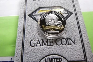 DENVER BRONCOS NFL FOOTBALL 1960 INAUGURAL SEASON SILBER GOLD MÜNZETUI 5BD2 - Bild 1 von 4