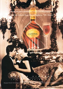 GODIVA LIQUEUR AD #3 RARE 1995 OUT OF PRINT VINTAGE - Imagen 1 de 2