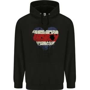 Love Costa Rica Flag Rican Day Football Childrens Kids Hoodie - Picture 1 of 3