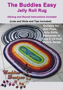 Buddies Easy Jelly Roll Rug Pattern - Picture 1 of 3