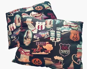 Route 66 Vintage Map Decorative Throw Pillow Motorhome Camper Travel lot 2 - Picture 1 of 9