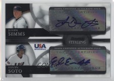 2010 Bowman Sterling USA Baseball Dual Auto Elvin Soto John Simms #BSDA-10 Auto