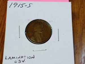 2 Coin Error Lot - 1915 Lamination & 1917 Woodie & Lamination - Picture 1 of 8