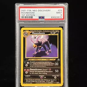 Houndoom #23 1st Edition Neo Discovery Pokémon PSA 9 🐺 - Picture 1 of 2