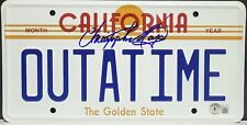 CHRISTOPHER LLOYD Signed Back To The Future "OUTATIME" License Plate BAS Witness