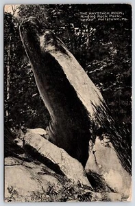 1910er Haystack Rock Ringing Rock Park Pottstown Pennsylvania PA Postkarte - Bild 1 von 2