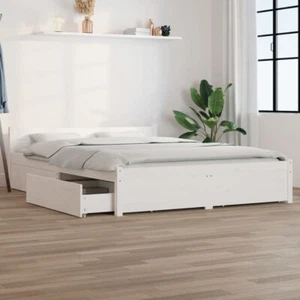 Bett mit Schubladen Weiß 150x200 cm - Bild 1 von 11