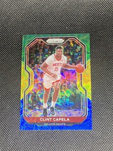 2020-21 Panini Prizm Choice Blue Yellow Green Prizm Clint Capela #69 Hawks
