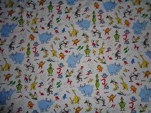 Cotton White  2 yards// Celebrate Dr ,SEUSS /Characters  - Picture 1 of 1