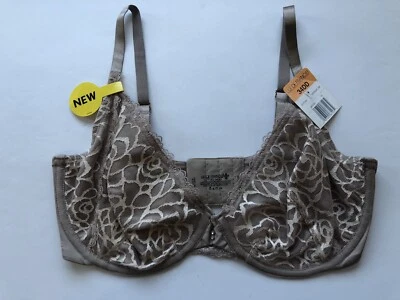 Sujetador con aros de encaje sensacional Lily Of France 2177140 beige 34DD nuevo con etiquetas Foto 1 de 4