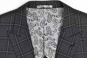 Blazer Scabal Inglés Pico Cuadros Ventana Forrado Cachemira Talla 43 (44" Pecho) - Imagen 1 de 13
