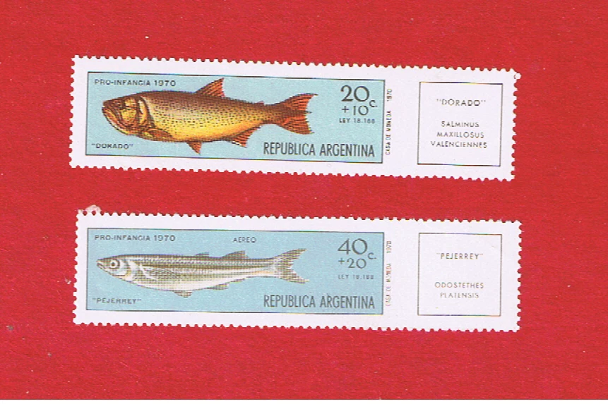 Argentina #B54-CB42   MNH OG  Fish- Air Post  Semi-Postal   Free S/H - Image 1 of 1