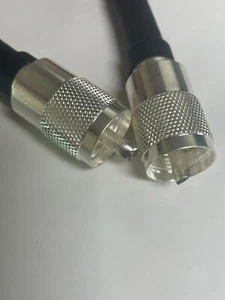 Cable de puente coaxial Ultra Flex RG213 L-400 UHF CB 2 pies plateado PL-259 - Imagen 1 de 3
