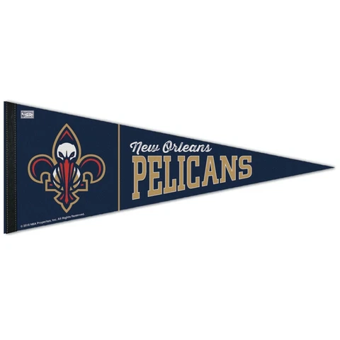 NEW ORLEANS PELICANS HARDWOOD CLASSICS ROLL UP PREMIUM FELT PENNANT 12"x30" NEW Cover