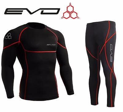 Evo Active Mens Compression Base Layer Armour Top Skin Leggings, S,M,L,XL,XXL - Image 1 of 4