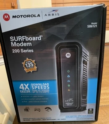Motorola  ARRIS SURFboard SB6121  200 Series 4 X Faster, New` - Image 1 of 4