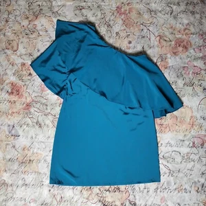 Collective Concepts Teal One Sleeve Dress XS - Picture 1 of 5