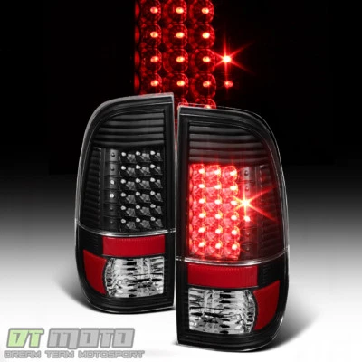 Black 2008-2016 Ford F250 F350 F450 SuperDuty LED Tail Lights Brake Lamps - Image 1 of 4
