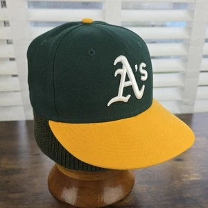 New Era Oakland A's Cap Green Gold 59Fifty Authentic Collection sz 7 3/8 Hat - Picture 1 of 9