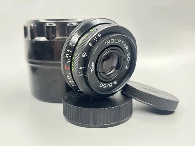 Lens Vintage INDUSTAR 50-2 Blak 3.5/5 M42 Soviet lens For Sony Zenit Canon Nikon - Image 1 of 4