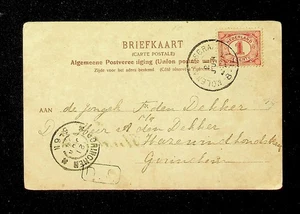 Nederland grootrondstempel MOLENAARSGRAAF op ansichtkaart A'dam Keizersgracht - Picture 1 of 2