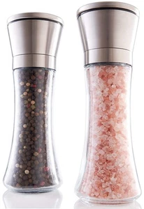 Gorgeous Salt And Pepper Grinder Set - Refillable Stainless Steel Combo Shake... - Picture 1 of 7