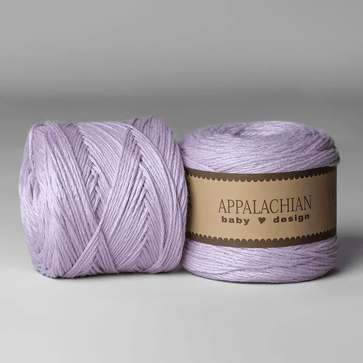 LOT of 4 balls Appalachian Baby US ORGANIC COTTON Sport Weight Yarn LILAC - Image 1 of 1