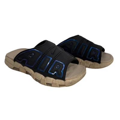 Sandalias Nike Air More Uptempo FB7799-001 negras iridiscentes para hombre talla 10” Foto 1 de 4