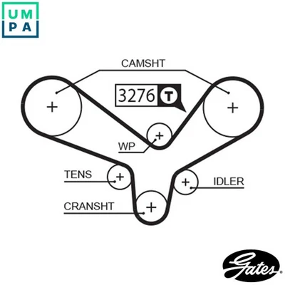 TIMING BELT 5344XS FOR AUDI CABRIOLET 100 A4/S4 A6/S6 500 A8/S8 90 80 COUPE 2.8L - Image 1 of 4