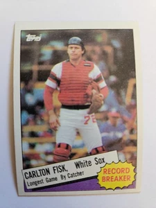 1985 TOPPS CARLTON FISK RECORD BREAKER #1 NM - Picture 1 of 1