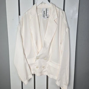 Maison Blanche Inside Out Oversized Jacke Blazer Creme Rosa Gr. 4 Herren M Damen L - Bild 1 von 15